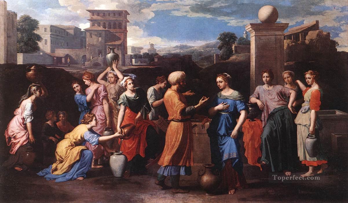 Rebecca at the Well classical painter Nicolas Poussin Oil Paintings